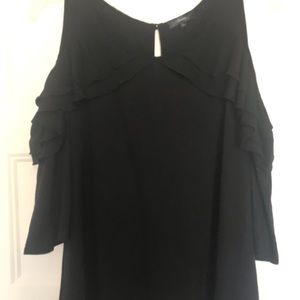 Black Cold Shoulder Blouse